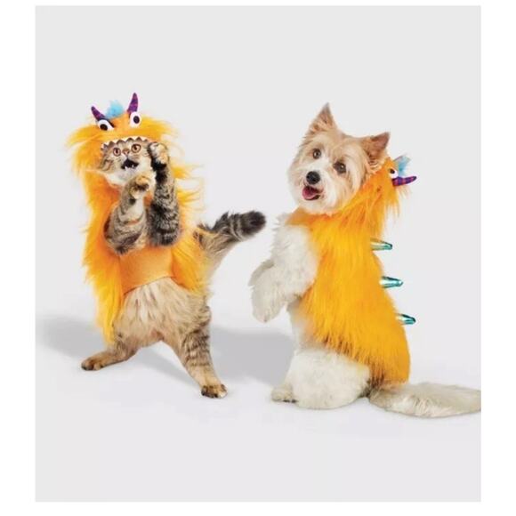 Hyde and Eek Yellow Monster Dog / Cat Pet Costume Large New - Picture 1 of 3